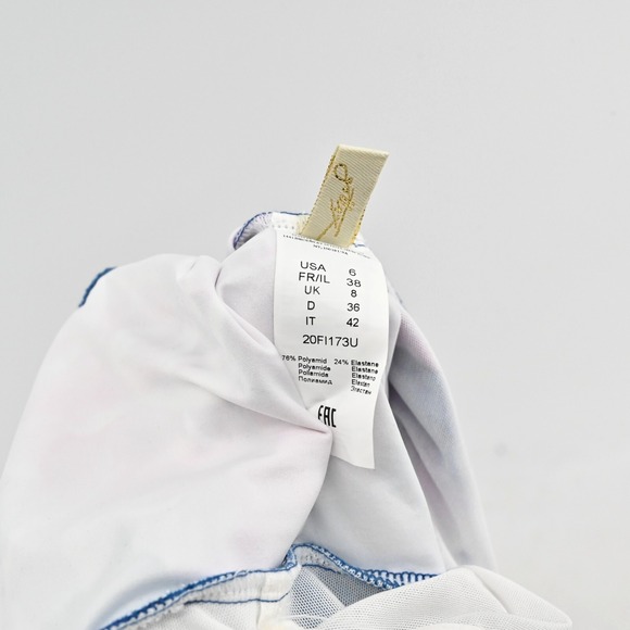 Gottex Fiji One Piece Swimsuit Womens Size 6 Navy Pink Floral Print Square‎ Neck - Picture 10 of 12